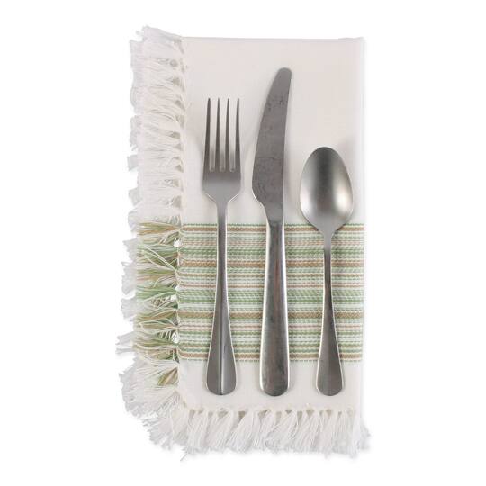 DII® 20" x 20" Fringed Striped Napkins